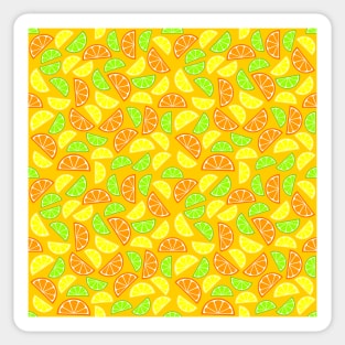 Lemons, Limes, Oranges, | Citrus | Pop Art Pattern Sticker